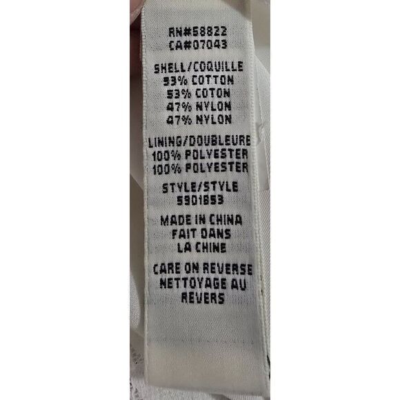 White Lace Sleeveless Shift Dress By Max Studio - Floral Pattern fairycore whims - Picture 6 of 8